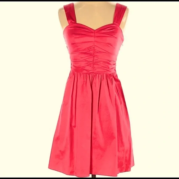 Express | Dresses | Express Sweetheart Neckline Ruched Bodice Fit Flare  Dress | Poshmark